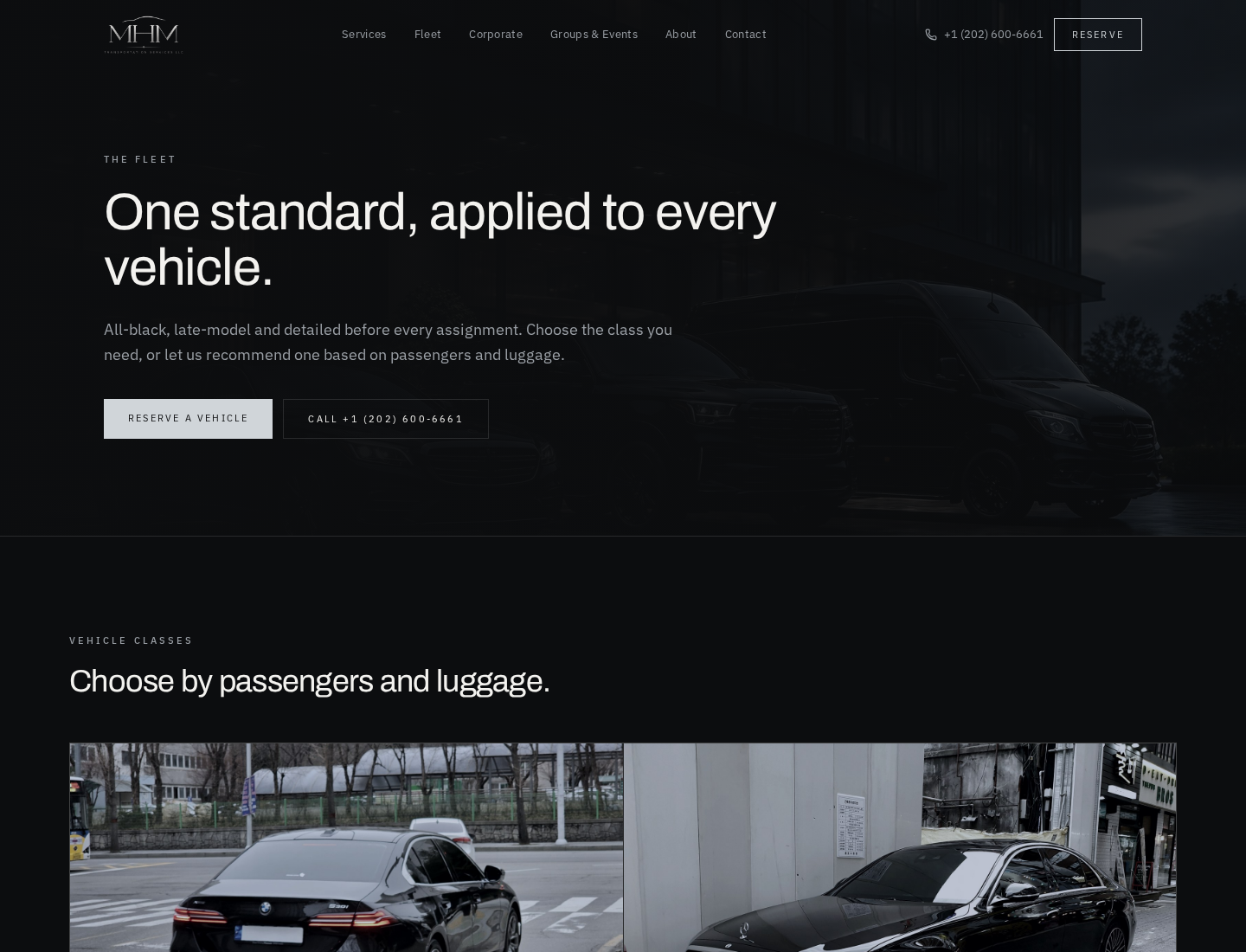 MHM Transportation fleet page